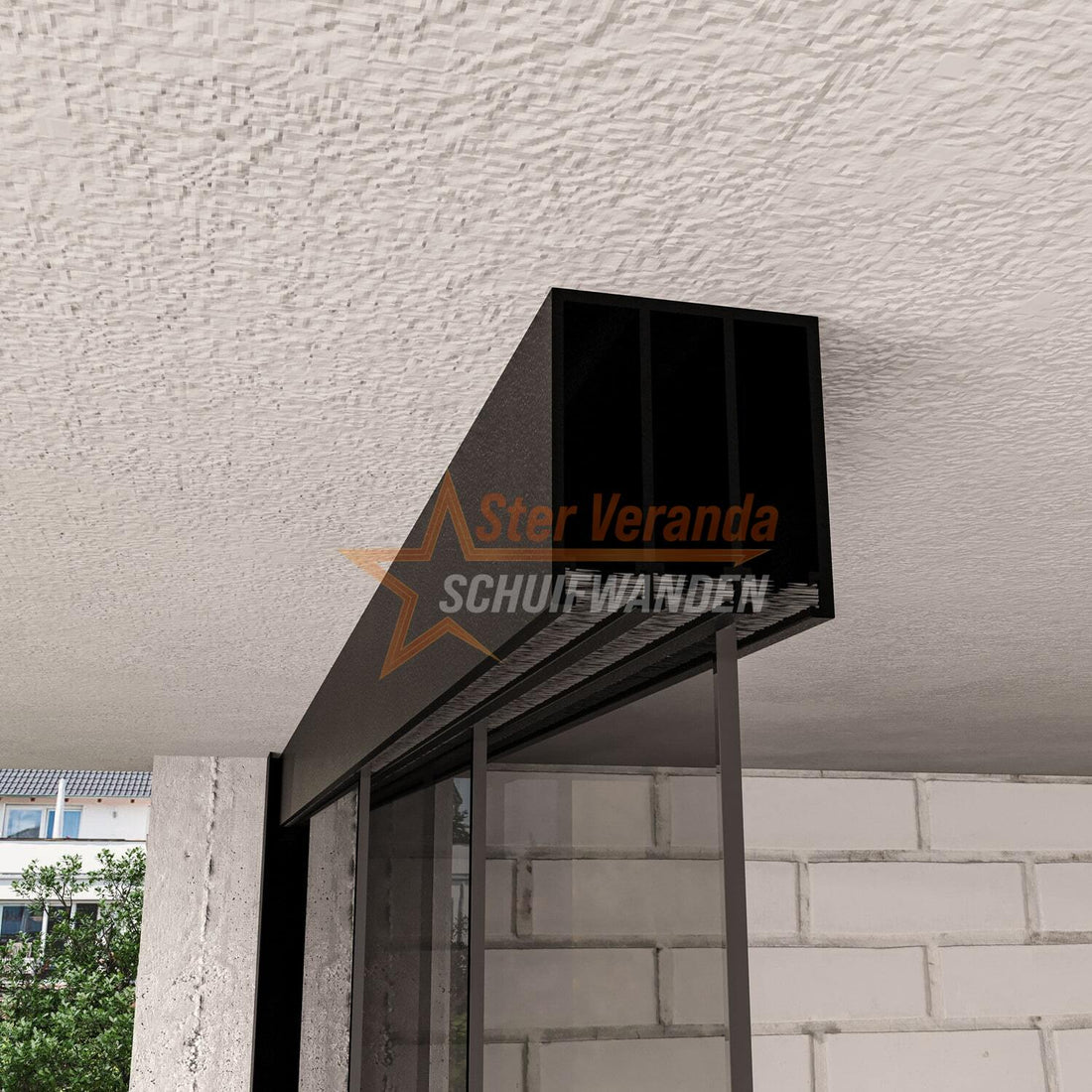 3-Rail Glazen Schuifwand tot 2400 mm breed (3x820mm glas)