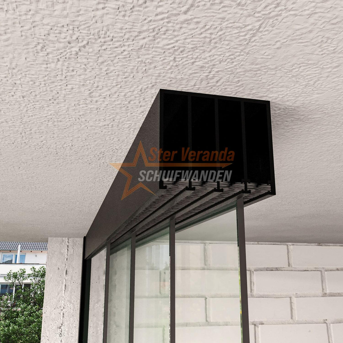 4-Rail Glazen Schuifwand tot 4030 mm breed (4x 1030mm glas)