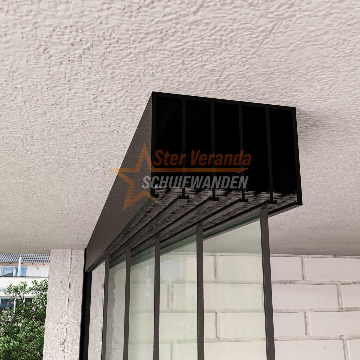 5-Rail Glazen Schuifwand tot 3980 mm breed (5x 820mm glas)
